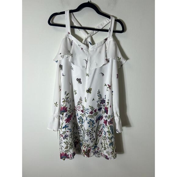 W by Worth Long Sleeve Floral Dress Sz 4 - Picture 3 of 4